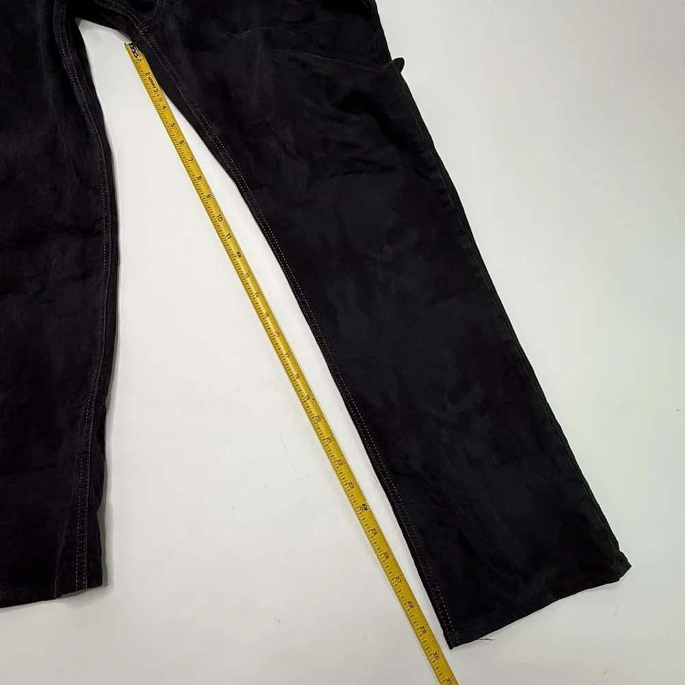 Alberto Men's Brushed Double Black Denim Jeans Modern Fit Straight‎ 36/32 Stone